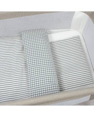 EDREDÓN NORD., BAJERA Y ALMOHADA PRALINÉ MINICUNA 90x50 WALKING MUM