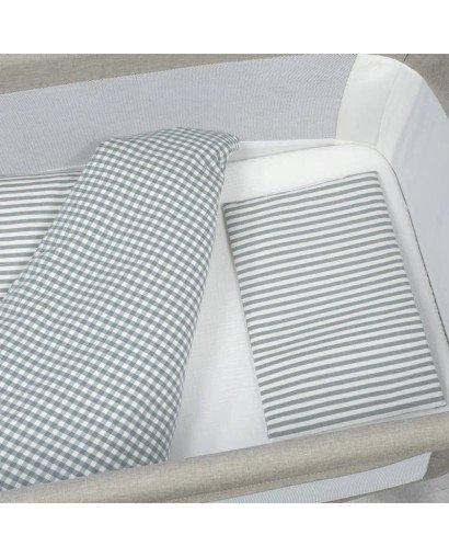 EDREDÓN NORD., BAJERA Y ALMOHADA PRALINÉ MINICUNA 90x50 WALKING MUM