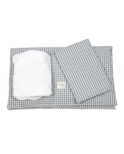 EDREDÓN NORD., BAJERA Y ALMOHADA PRALINÉ MINICUNA 90x50 WALKING MUM