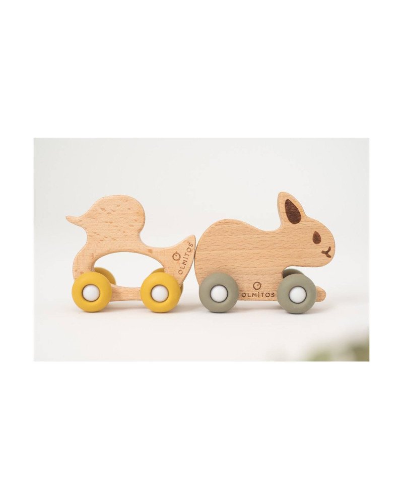 JUGUETE MADERA RUEDAS OLMITOS