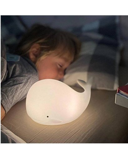 LAMPARA DE SILICONA BALLENA CON CONTROL REMOTO