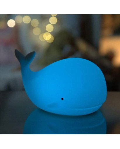 LAMPARA DE SILICONA BALLENA CON CONTROL REMOTO