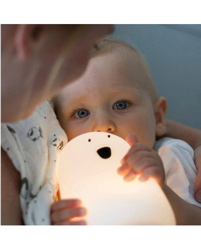 LAMPARA DE SILICONA OSO BLANCO CON CONTROL REMOTO