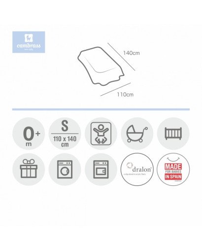 MANTA RASTEL CUNA 110X140 CM CAMBRASS