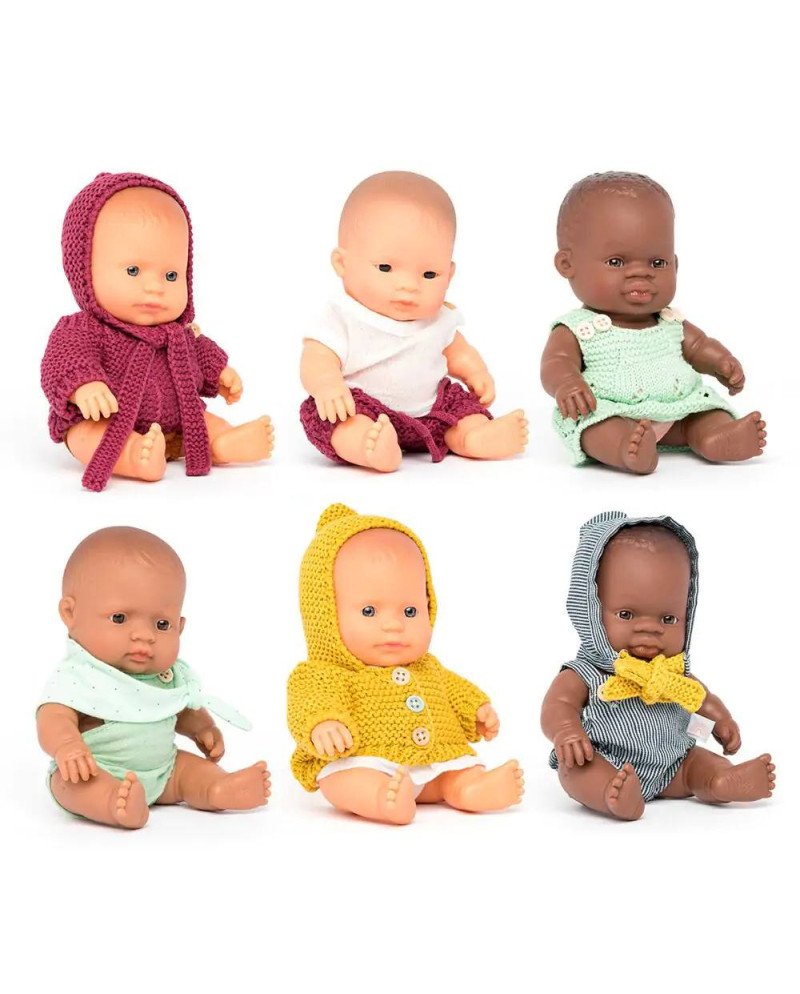 MUÑECO BEBE 21 CM. VESTIDO MINILAND