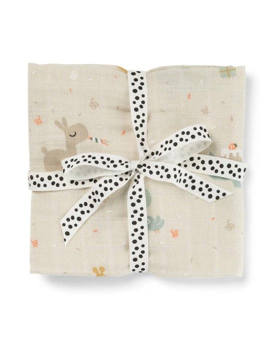 PACK DE 2 MUSELINAS 120X120 DONE BY DEER