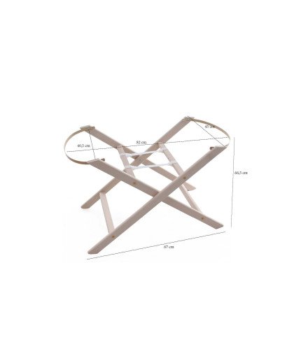 SOPORTE CAPAZO TIJERA HAYA NATURAL SIN RUEDAS UZTURRE