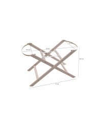 SOPORTE CAPAZO TIJERA HAYA NATURAL SIN RUEDAS UZTURRE