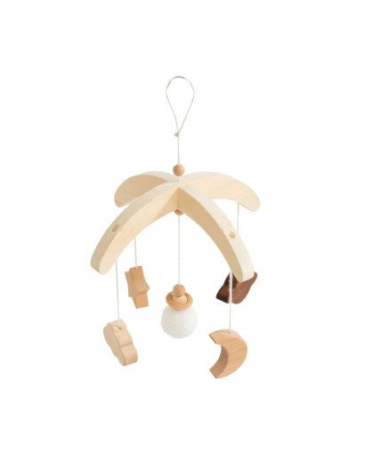 SOPORTE CON MOVIL DE CUNA DE MADERA ALONDRA