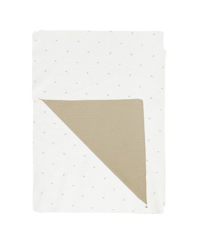 MANTA ENTRETIEMPO WAFFLE+RIBANA DOBLE 80X110