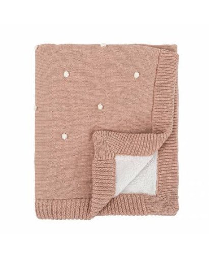 MANTA DOTS TRICOT REVERSIBLE CON CORALINA BIMBIDREAMS