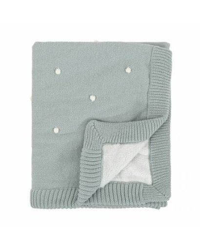 MANTA DOTS TRICOT REVERSIBLE CON CORALINA BIMBIDREAMS