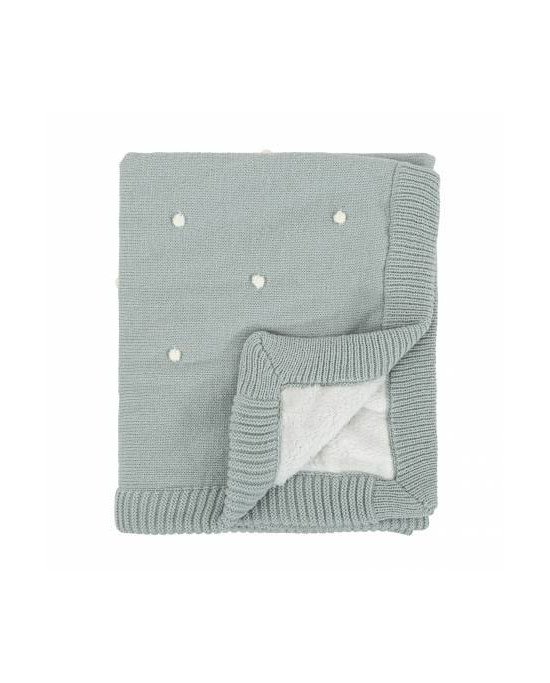 MANTA DOTS TRICOT REVERSIBLE CON CORALINA BIMBIDREAMS