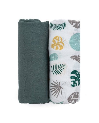 SET 2 MUSELINAS BAMBU 120X120 PETITE&MARS