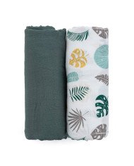 SET 2 MUSELINAS BAMBU 120X120 PETITE&MARS