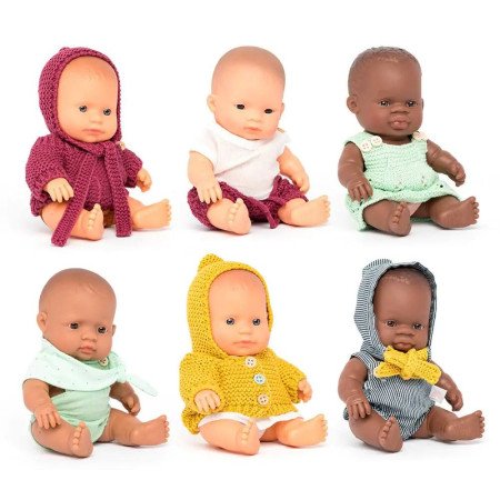 MUÑECO BEBE 21 CM. VESTIDO MINILAND