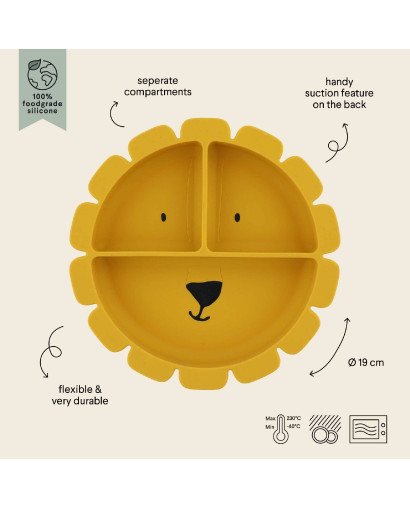 PLATO COMPARTIMENTADO CON VENTOSA TRIXIE