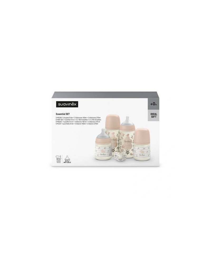 SET DE REGALO BIBERONES ESSENTIAL BIRDIES SUAVINEX