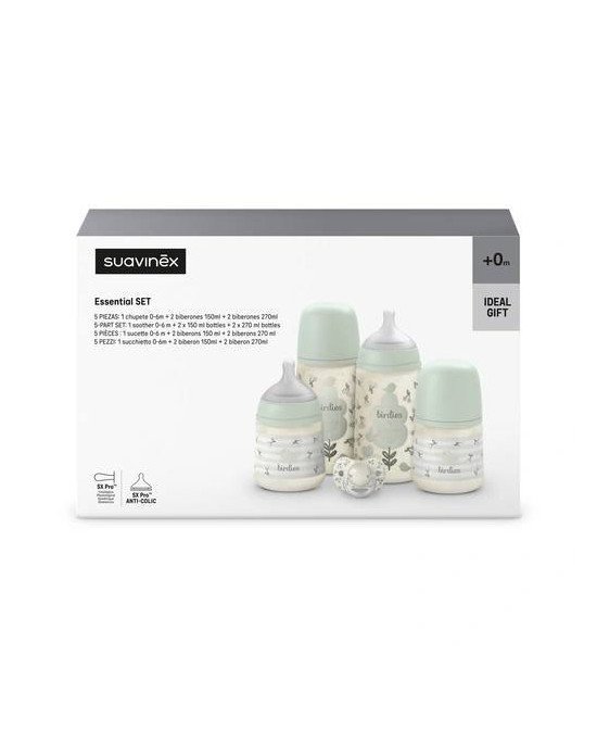 SET DE REGALO BIBERONES ESSENTIAL BIRDIES SUAVINEX