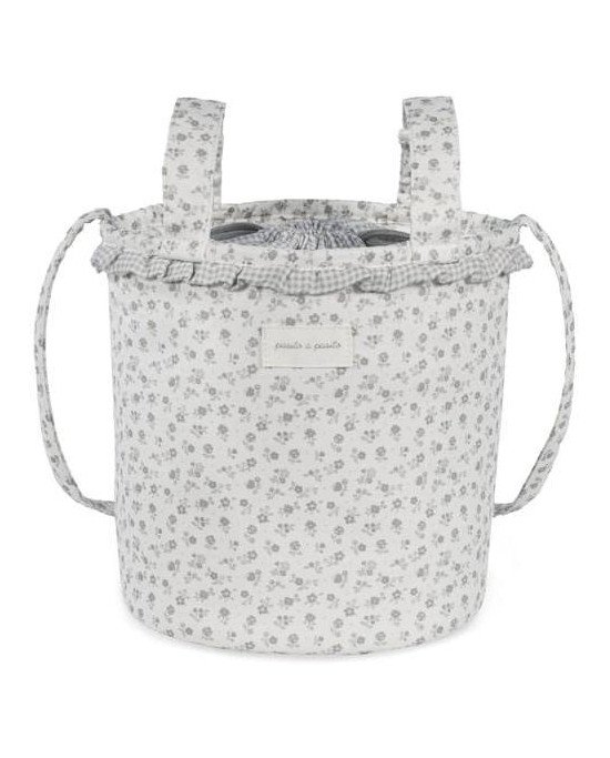 BOLSA LITTLE BLOOM FLOWERS GREY PASITO A PASITO