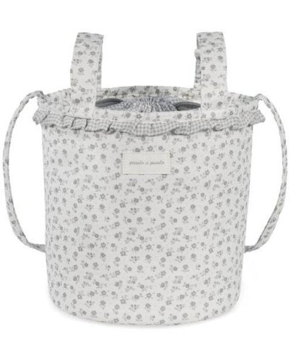 BOLSA LITTLE BLOOM FLOWERS GREY PASITO A PASITO