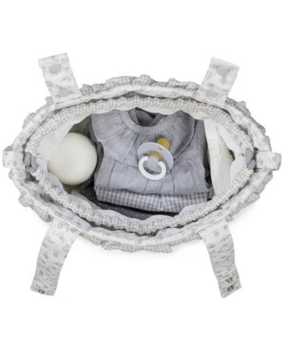 BOLSA LITTLE BLOOM FLOWERS GREY PASITO A PASITO