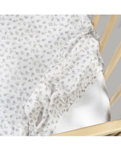 SABANA BAJERA CUNA 120X60 LITTLE BLOOM PASITO A PASITO