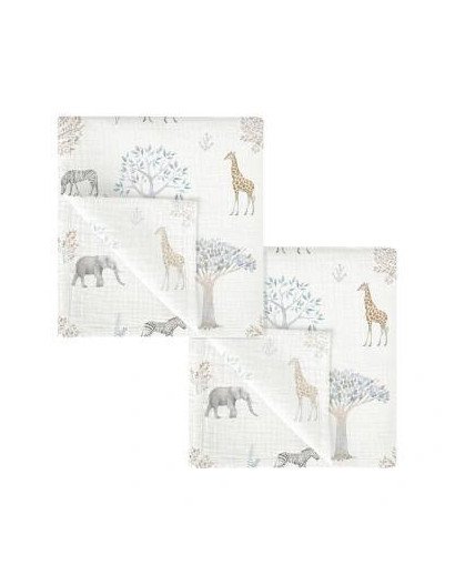 SET 2 GASITAS MUSELINA BAMBÚ 60X60 BIMBI