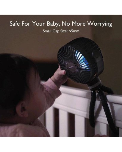 VENTILADOR PORTATIL USB-VIAJE NEGRO