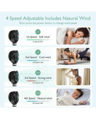 VENTILADOR PORTATIL USB-VIAJE NEGRO