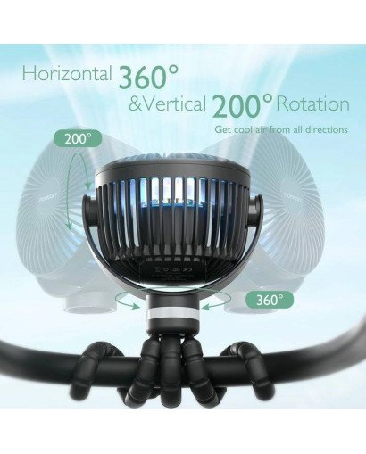 VENTILADOR PORTATIL USB-VIAJE NEGRO