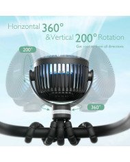 VENTILADOR PORTATIL USB-VIAJE NEGRO