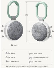 MAQUINA SONIDO PORTATIL+LUZ NOCHE BLANCO