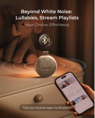 MAQUINA SONIDO PORTATIL+LUZ NOCHE BLANCO