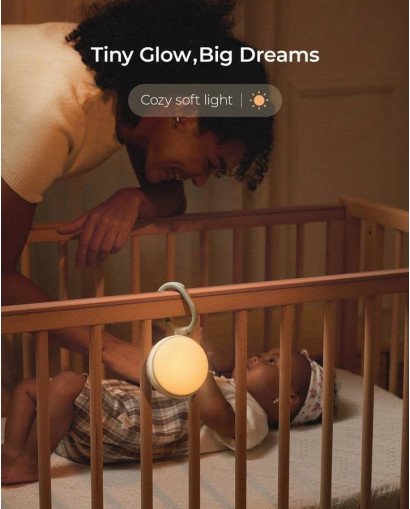 MAQUINA SONIDO PORTATIL+LUZ NOCHE BLANCO