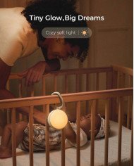 MAQUINA SONIDO PORTATIL+LUZ NOCHE BLANCO