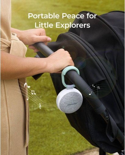 MAQUINA SONIDO PORTATIL+LUZ NOCHE BLANCO