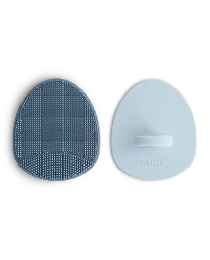 PACK 2 CEPILLOS SILICONA PARA COSTRA LACTEA MUSHIE