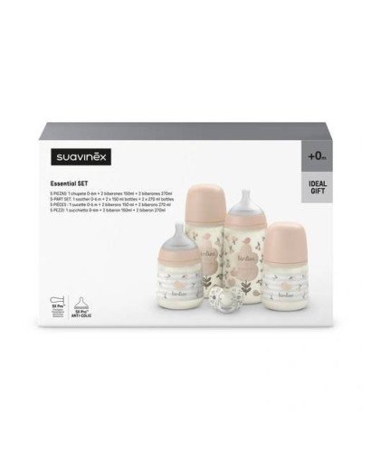 SET DE REGALO BIBERONES ESSENTIAL BIRDIES SUAVINEX