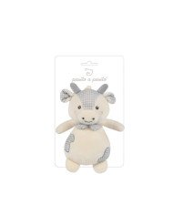 PELUCHE MUSICAL VACA LITTLE BLOOM GRIS