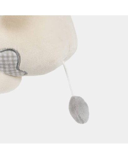 PELUCHE MUSICAL VACA LITTLE BLOOM GRIS